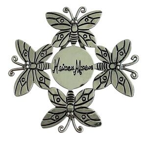 Emilia Castillo for Neiman Marcus Silver Butterfly Scarf Clip Brooch VTG